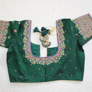 Emerald green blouse