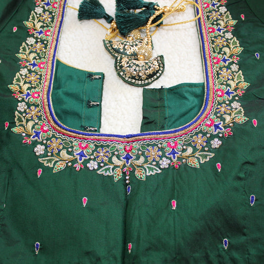 Emerald green blouse