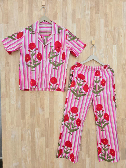 Hand Block Printed Cotton Pajamas