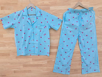 Hand Block Printed Cotton Pajamas