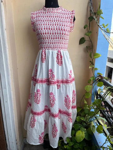Smocked Maxi dress