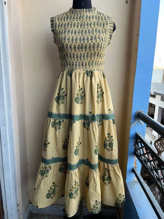 Smocked Maxi dress